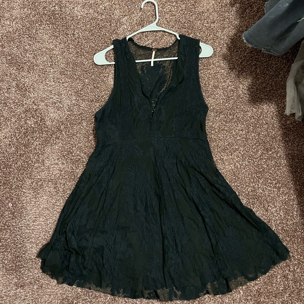 Free people green lace dress